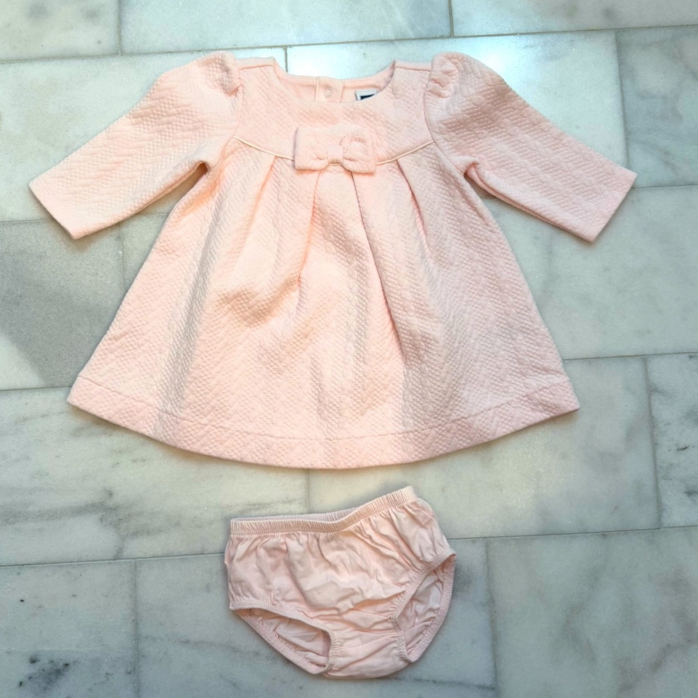 Janie & Jack Baby Girls Dress & Bottoms set. Size 3-6 months. EUC.